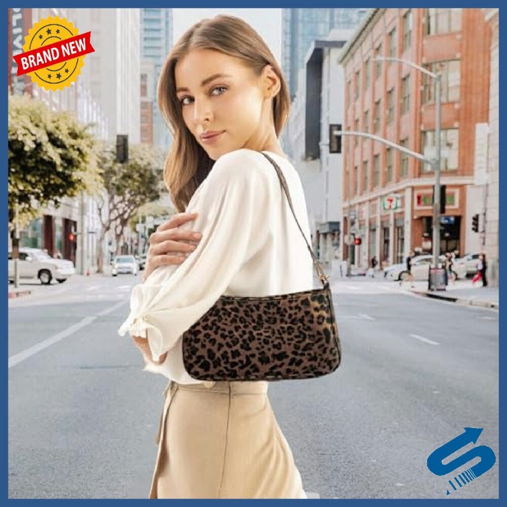 Small Vegan Leather Shoulder Bag Clutch Tote Compact Functional Purse - Picture 4 of 8